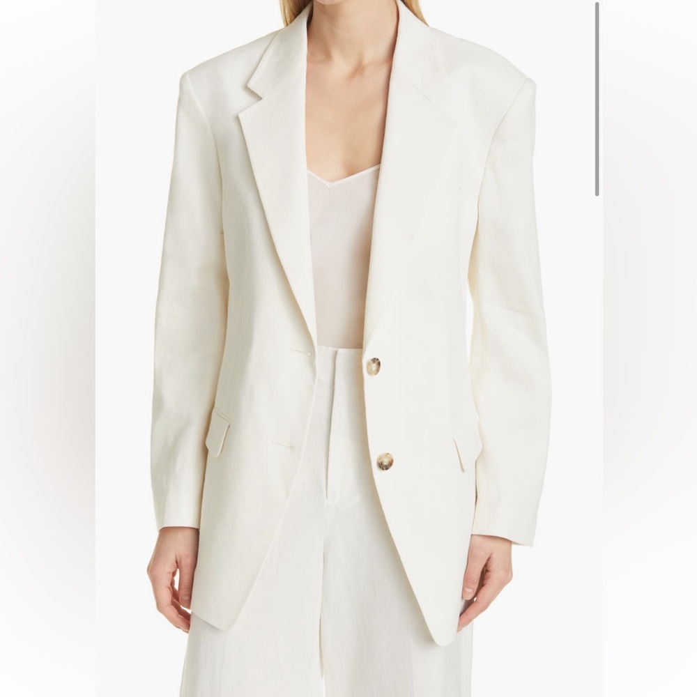 FRAME Grandfather Linen Blend Jacket